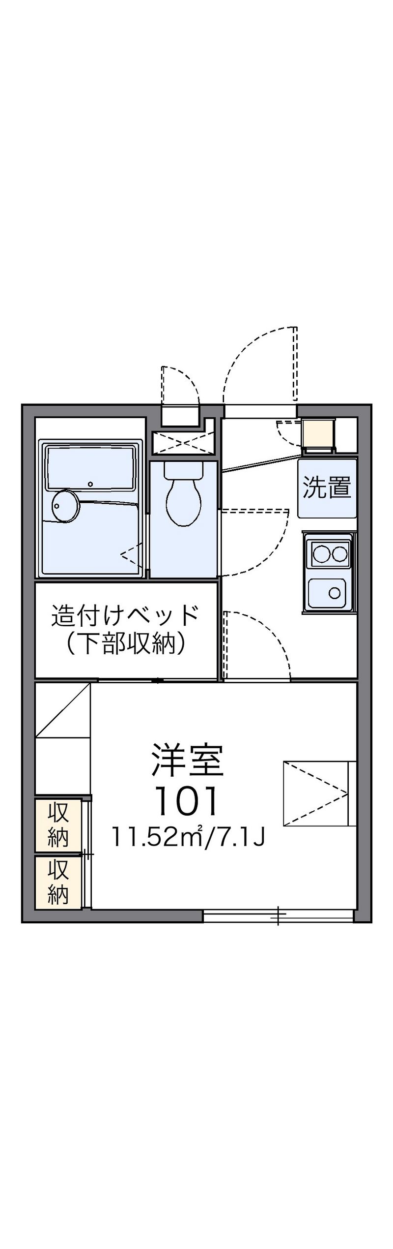 レオパレスフォンターナ 間取図