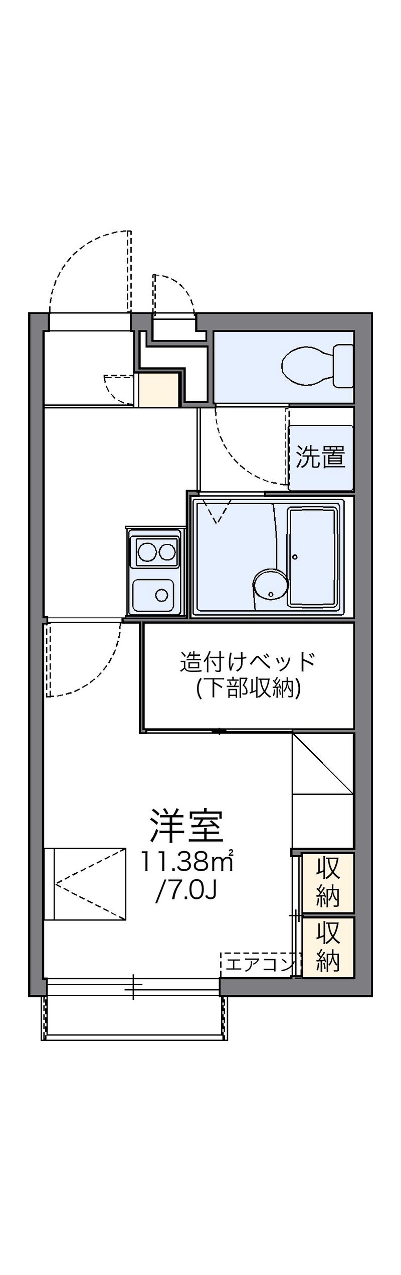 レオパレスウエスト 間取図