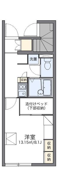 レオパレス玉川 間取り図