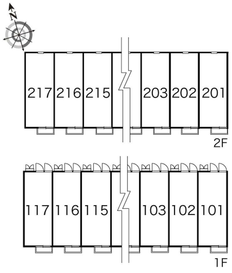 レオパレスこっこま 間取配置図