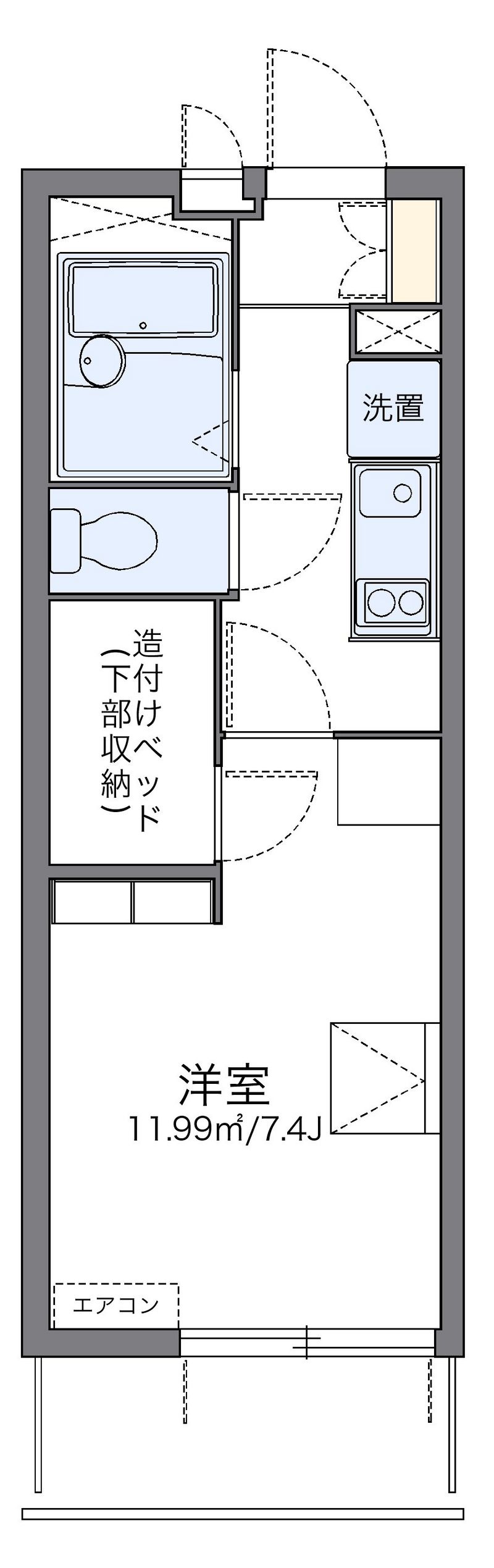 レオパレスマローネ 間取図