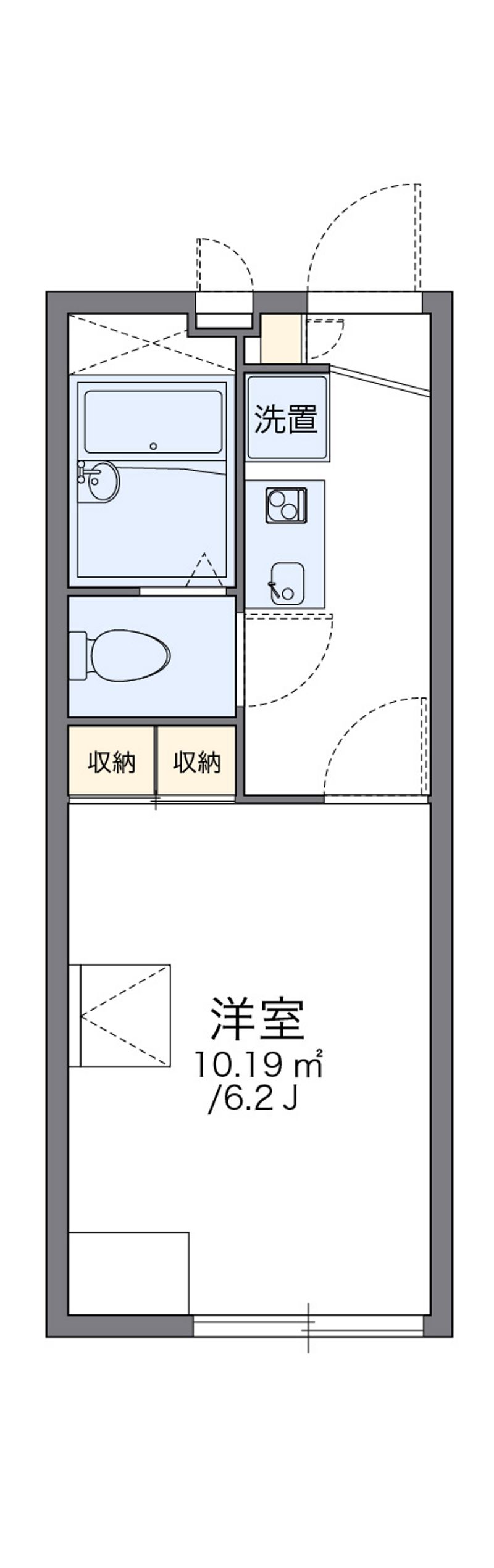 レオパレスハーバー東出町 間取図