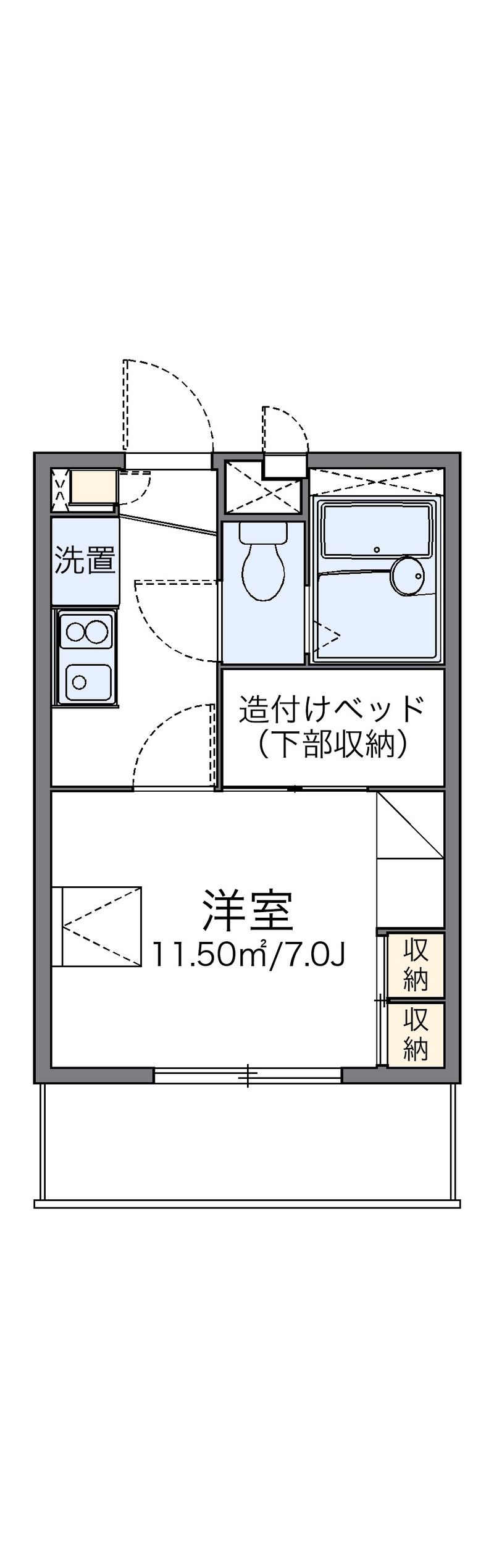レオパレスドゥマン 間取図