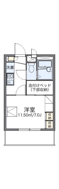 レオパレスドゥマン 間取り図