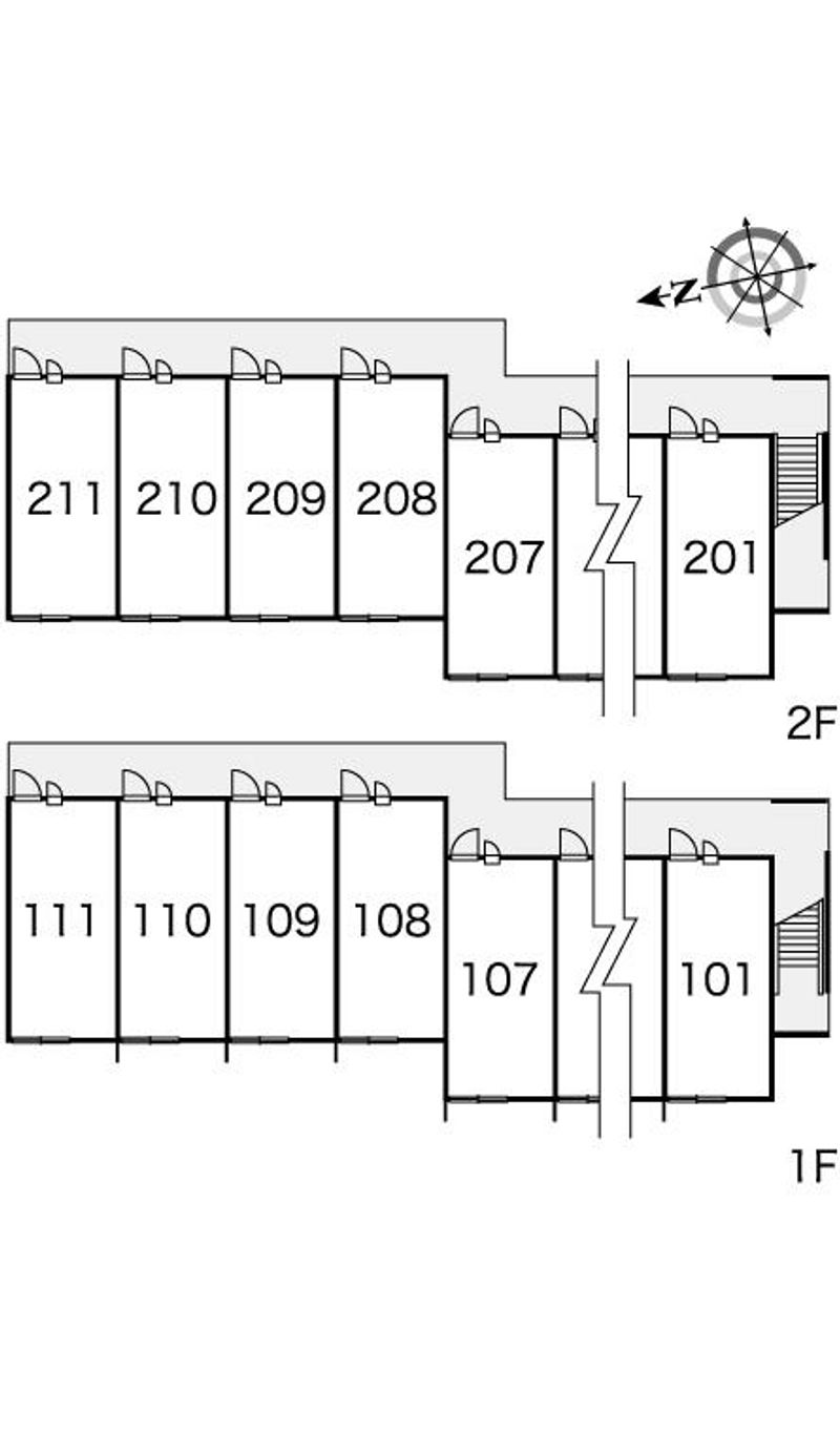 レオパレスフォンティーヌ 間取配置図