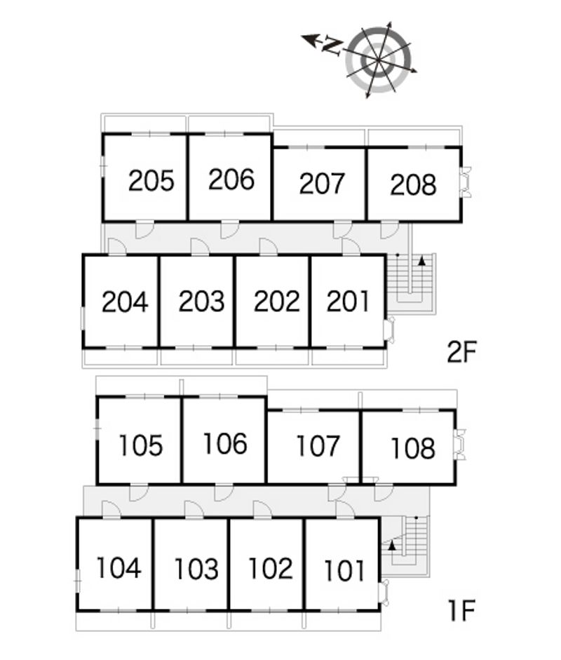 レオパレス土古第２ 間取配置図