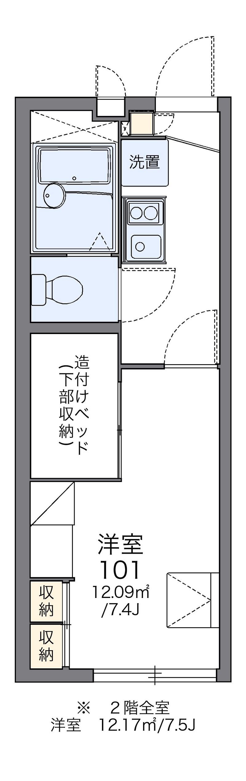 レオパレス岡本山手館 間取図
