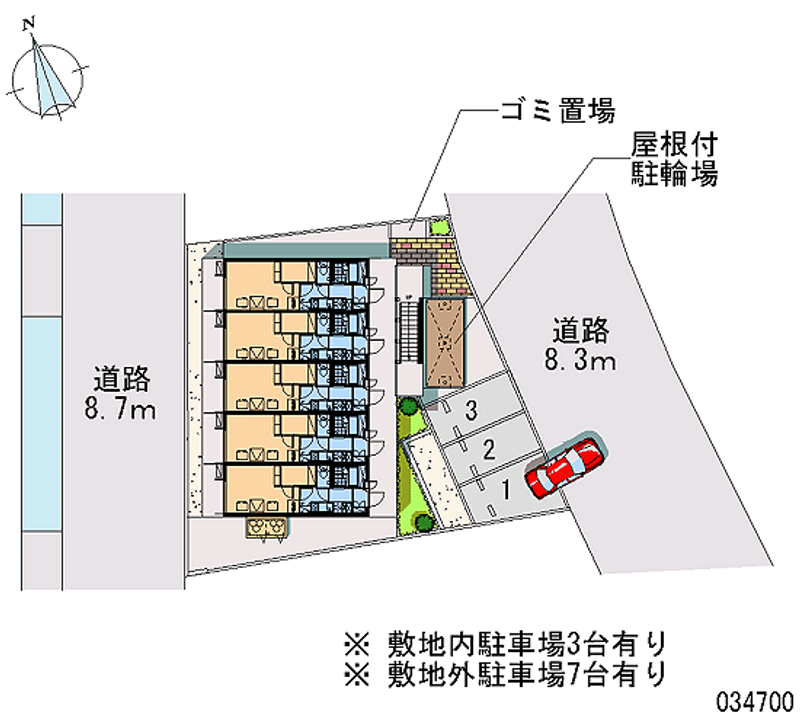 レオパレスけやき 月極駐車場