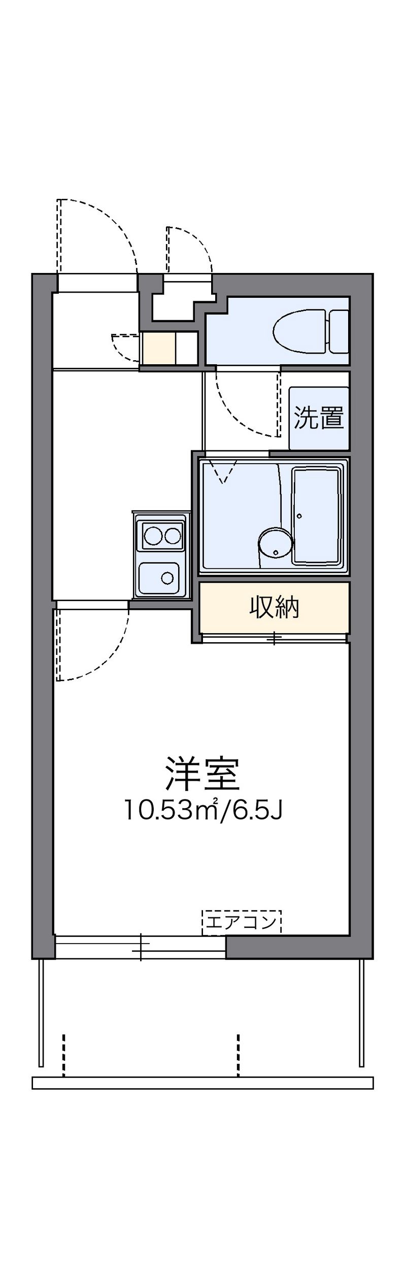 レオパレス久米Ⅱ 間取図