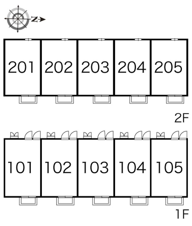 レオパレス新土河原Ⅱ 間取配置図