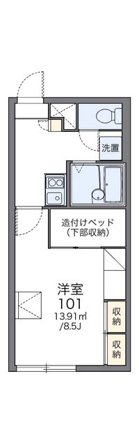 レオパレスエミール美原台　Ｃ館 間取り図