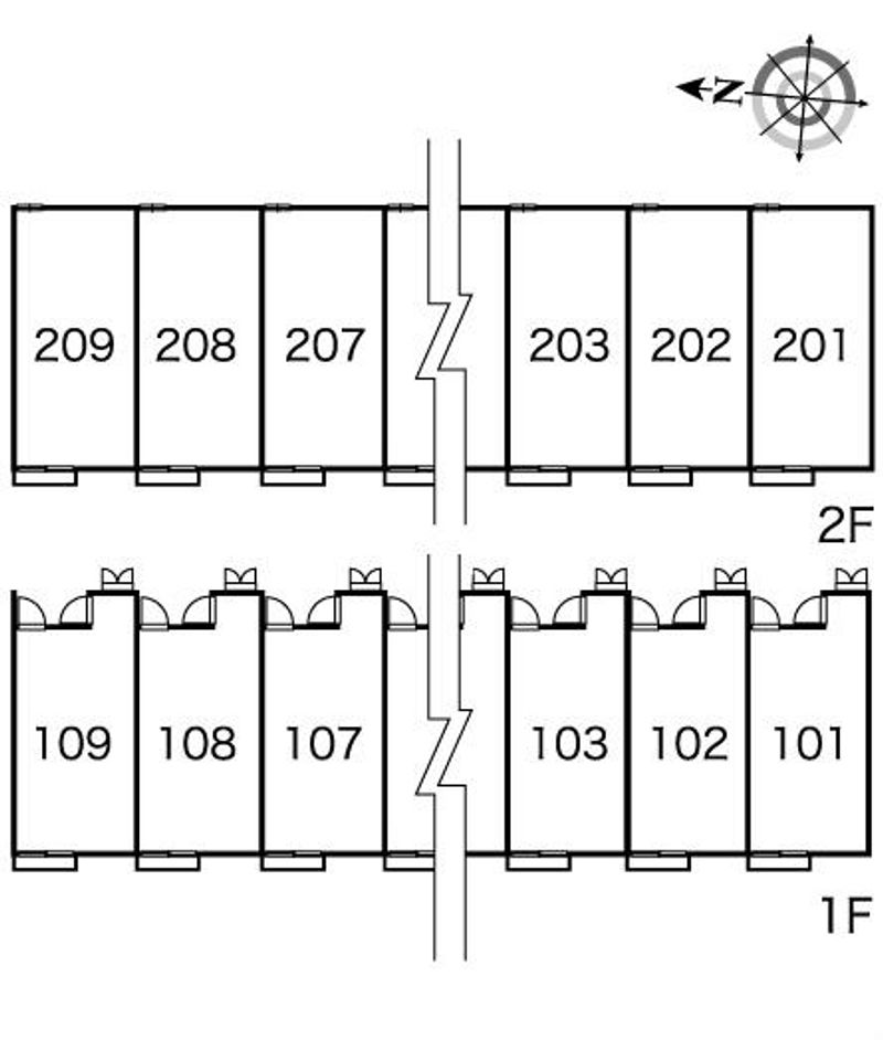 レオパレスさくらやⅢ 間取配置図