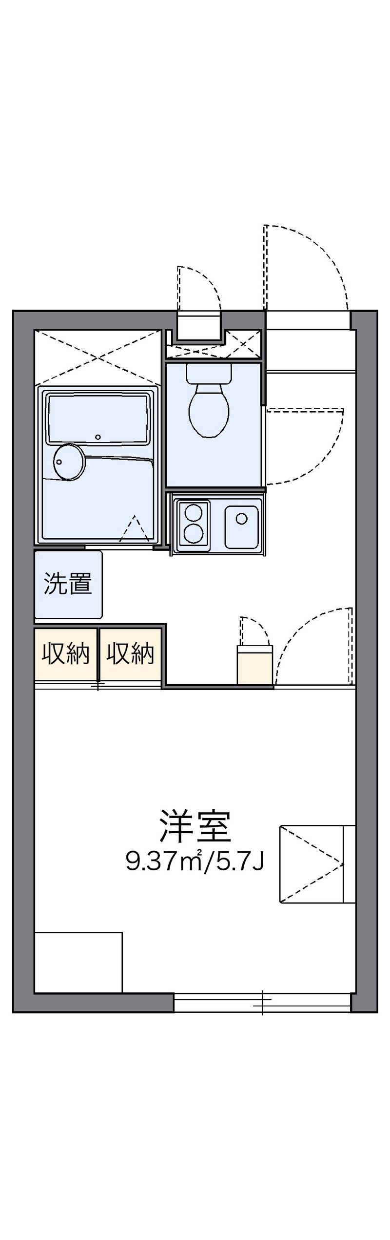 レオパレス立田の杜 間取図