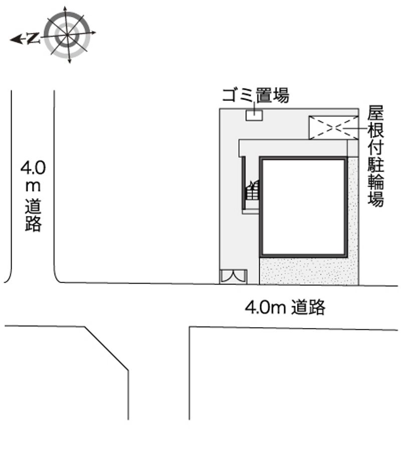 レオパレス西ノ京吽 配置図