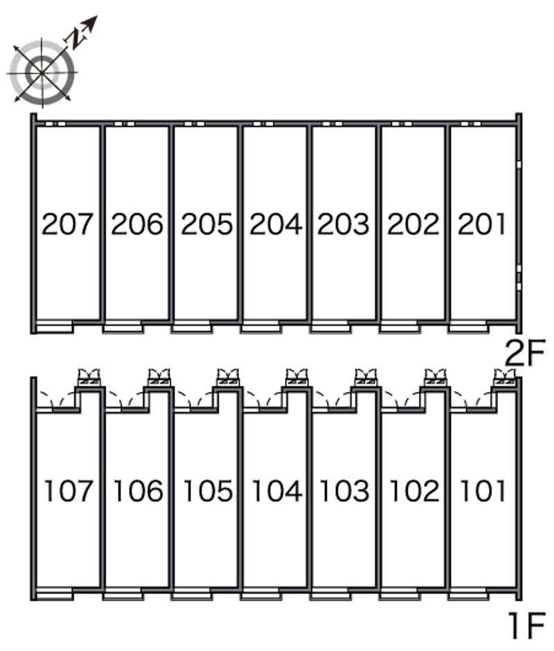 レオネクストカストル雄 間取配置図
