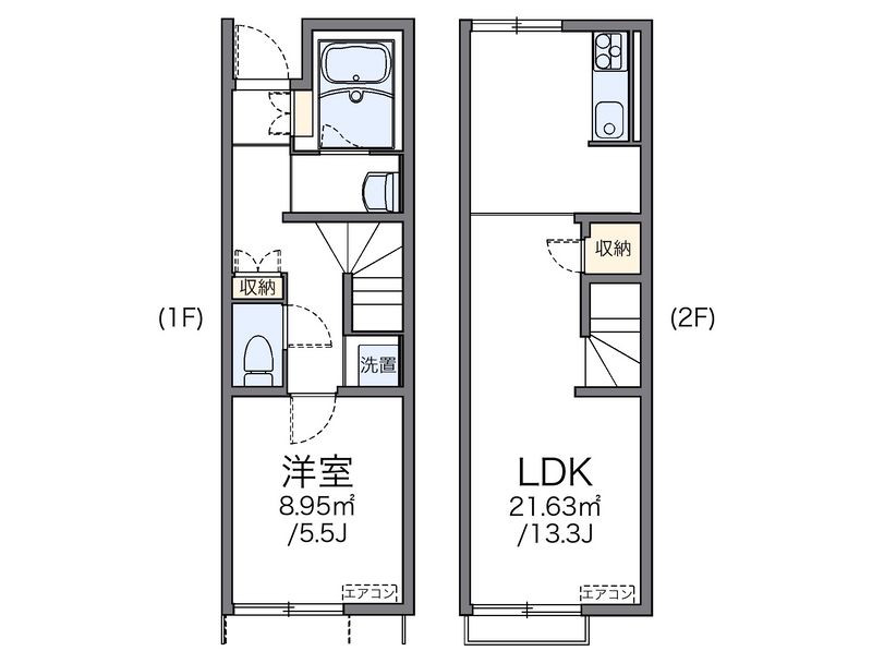 レオネクストリバーサイド堀割 間取図