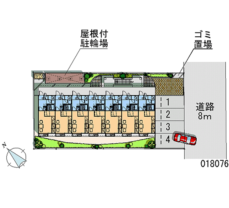 レオパレスライブリー 月極駐車場