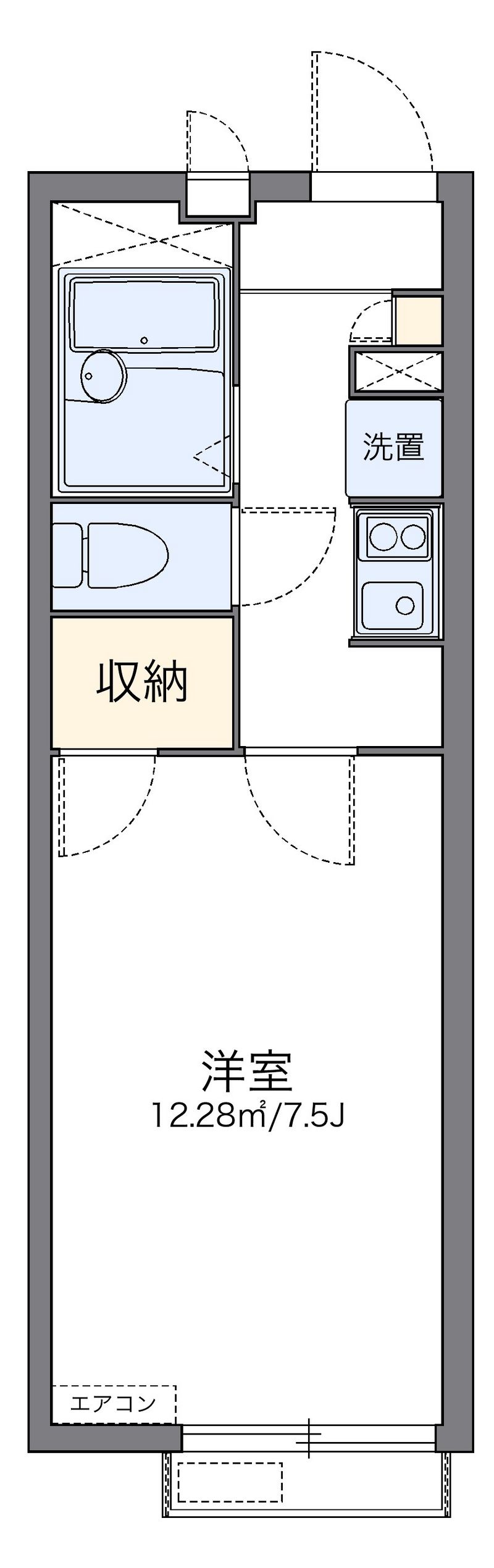 レオパレス里 間取図