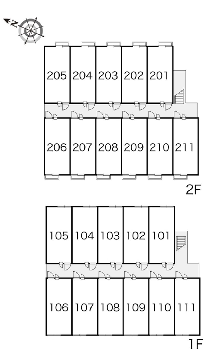 レオパレスアゼリア　ヒル 間取り配置図