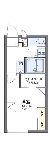 レオパレスルミエール冨陽ヶ丘 間取り図