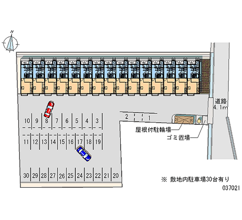 レオパレス駅家近田 月極駐車場