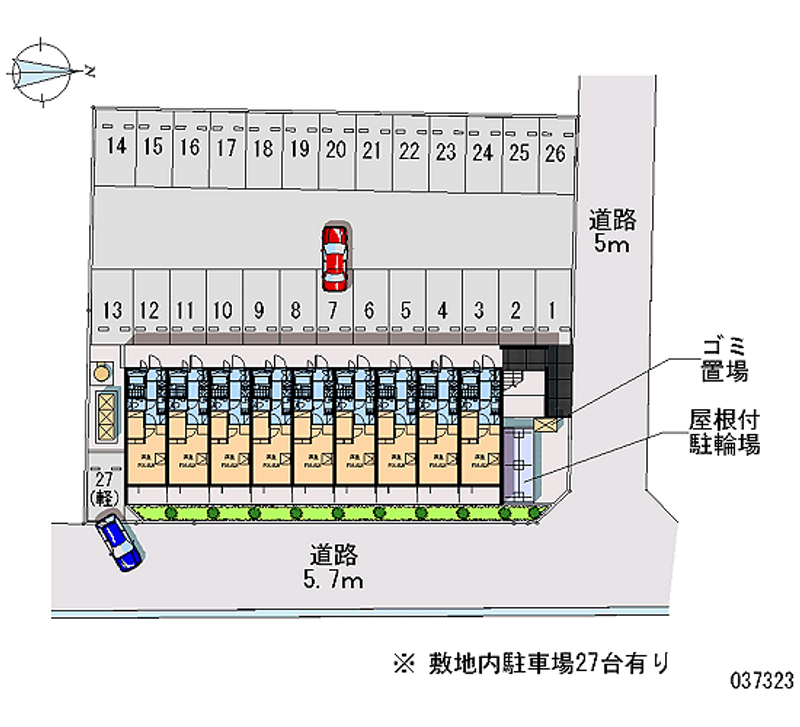 レオパレスＩＮ　ＲＩＶＥＲ 月極駐車場