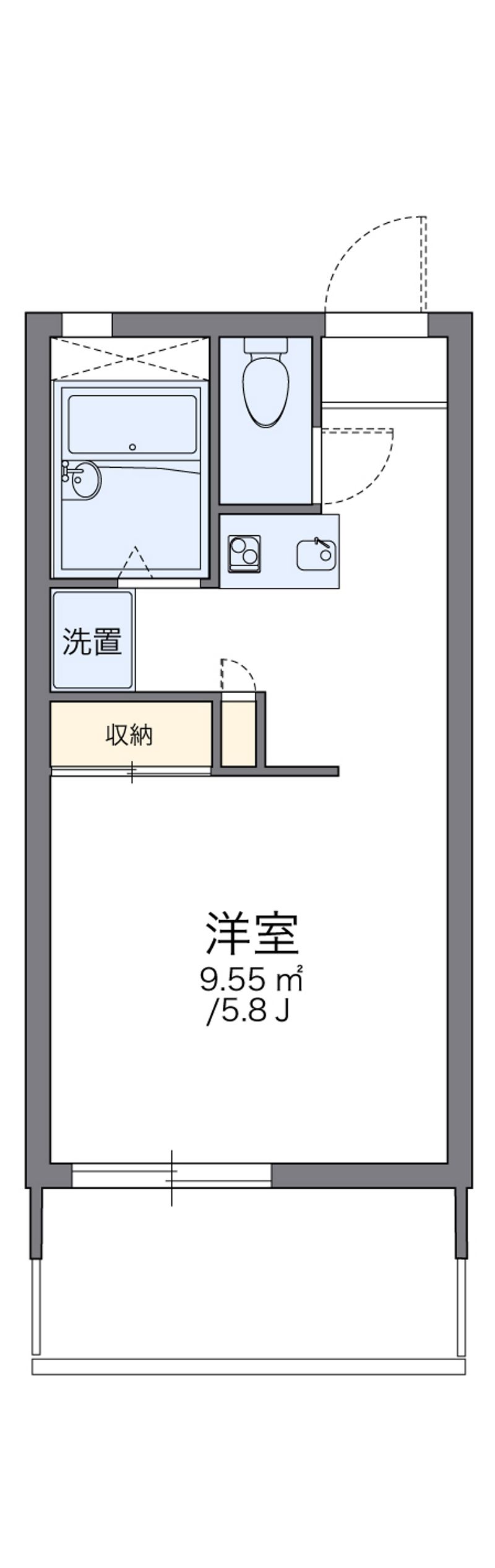 レオパレス住吉四番館 間取図