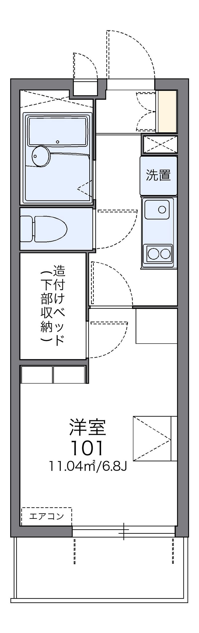 レオパレス陽だまり 間取図
