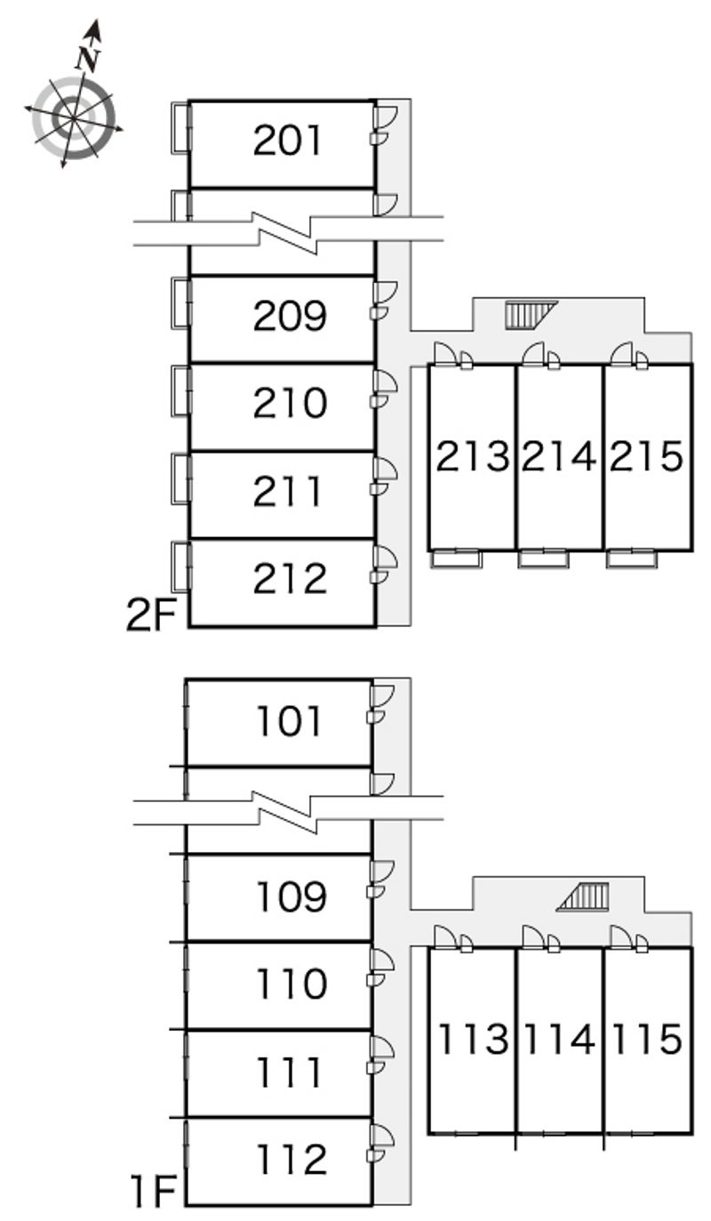 レオパレス川井 間取り配置図