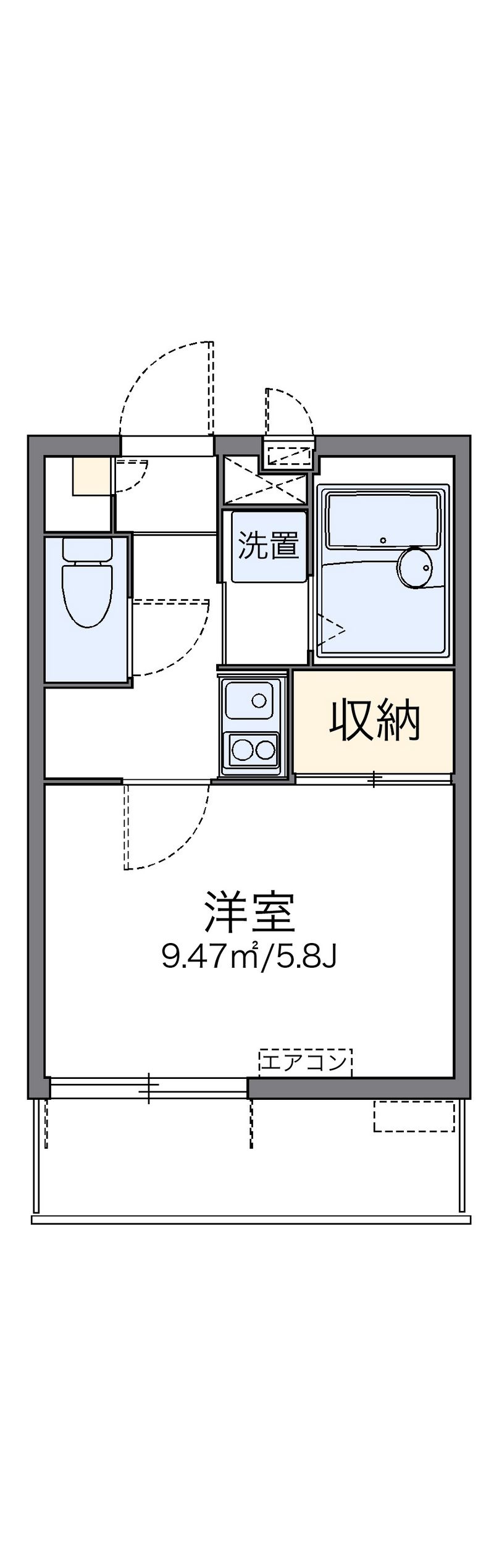 レオパレスオネスティ 間取図