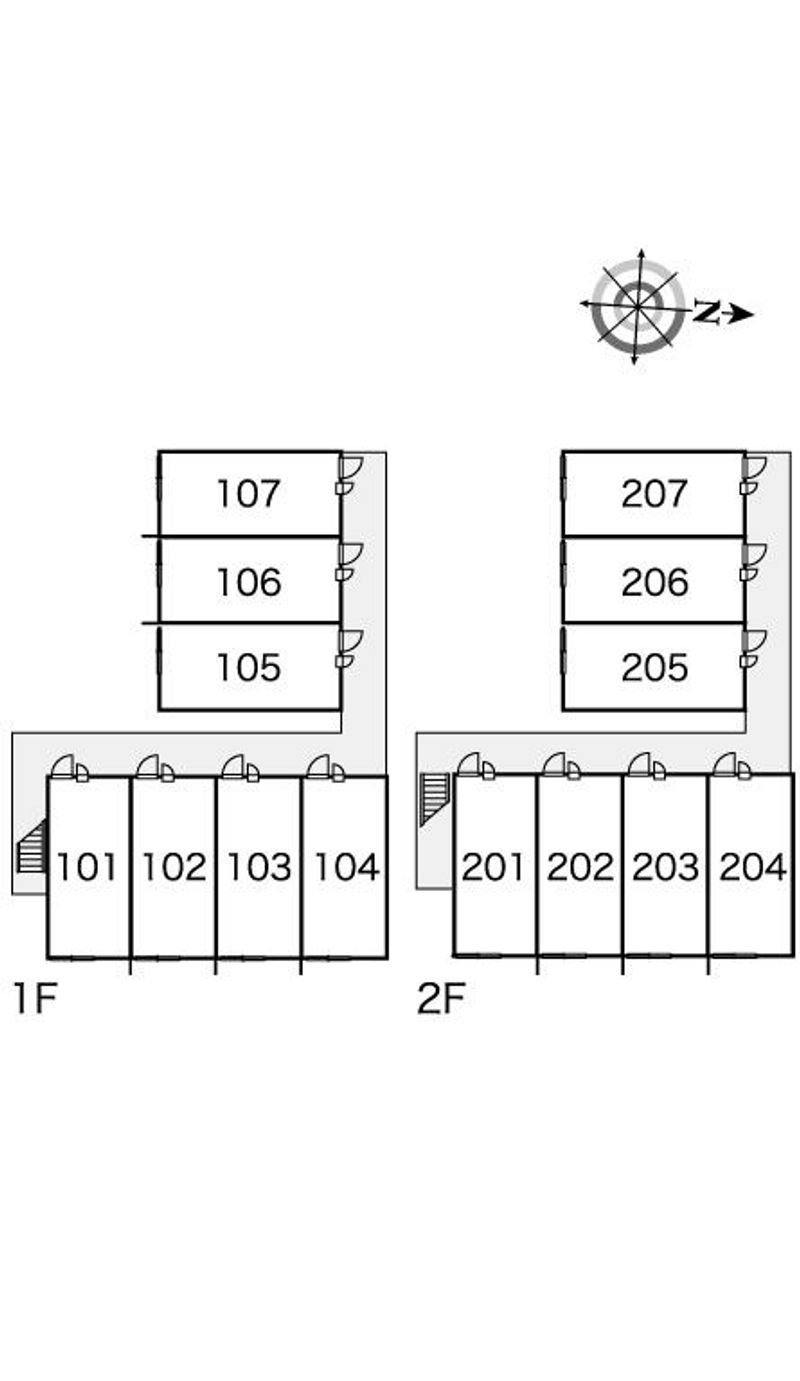 レオパレス比叡尾 間取配置図