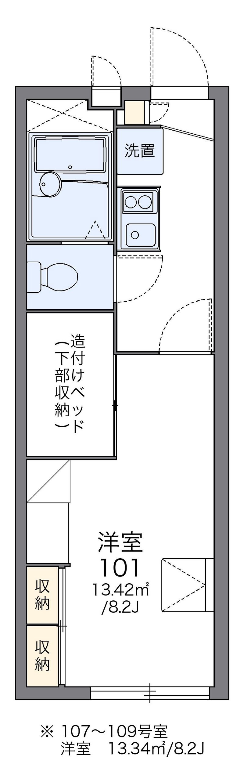 レオパレスソレーユ根岸 間取図