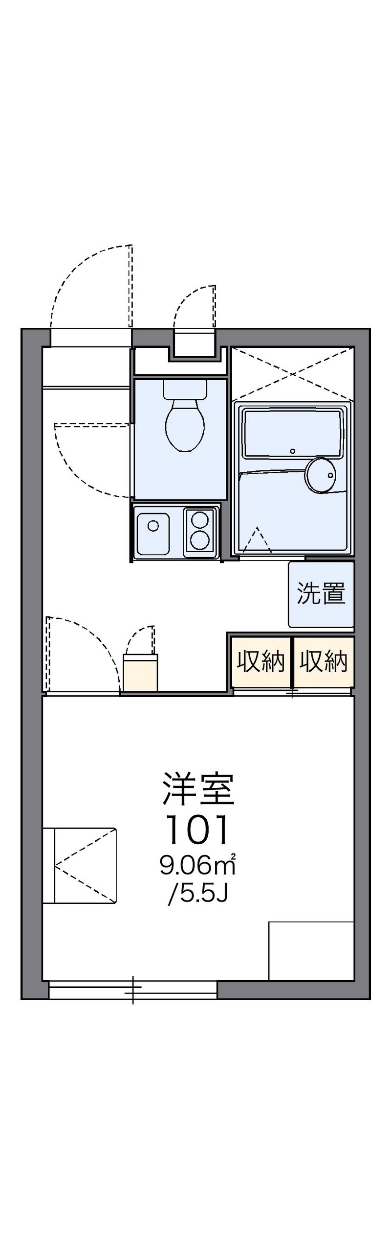 レオパレス水堂 間取図