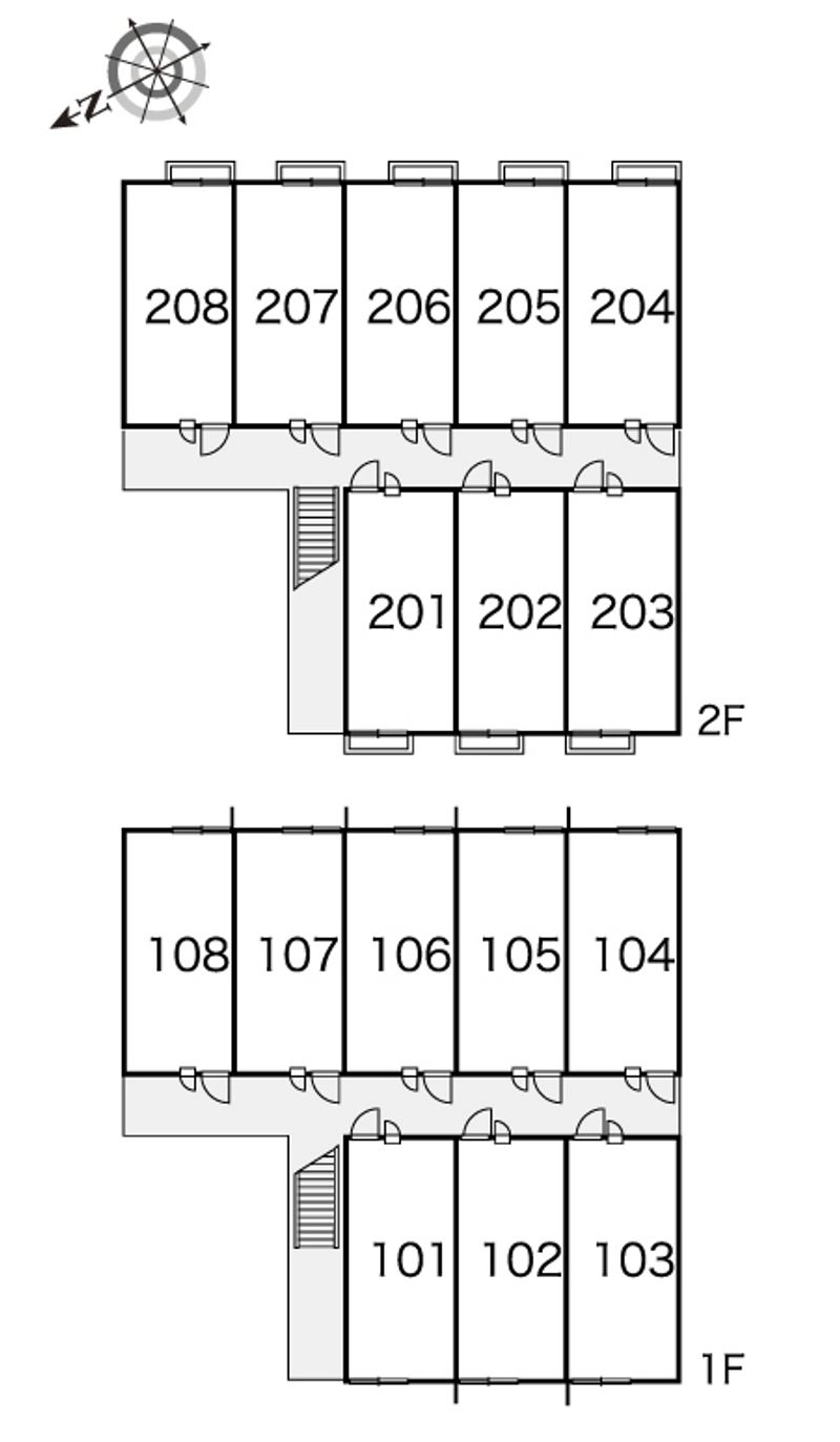 レオパレスリバーサイド小泉 間取配置図