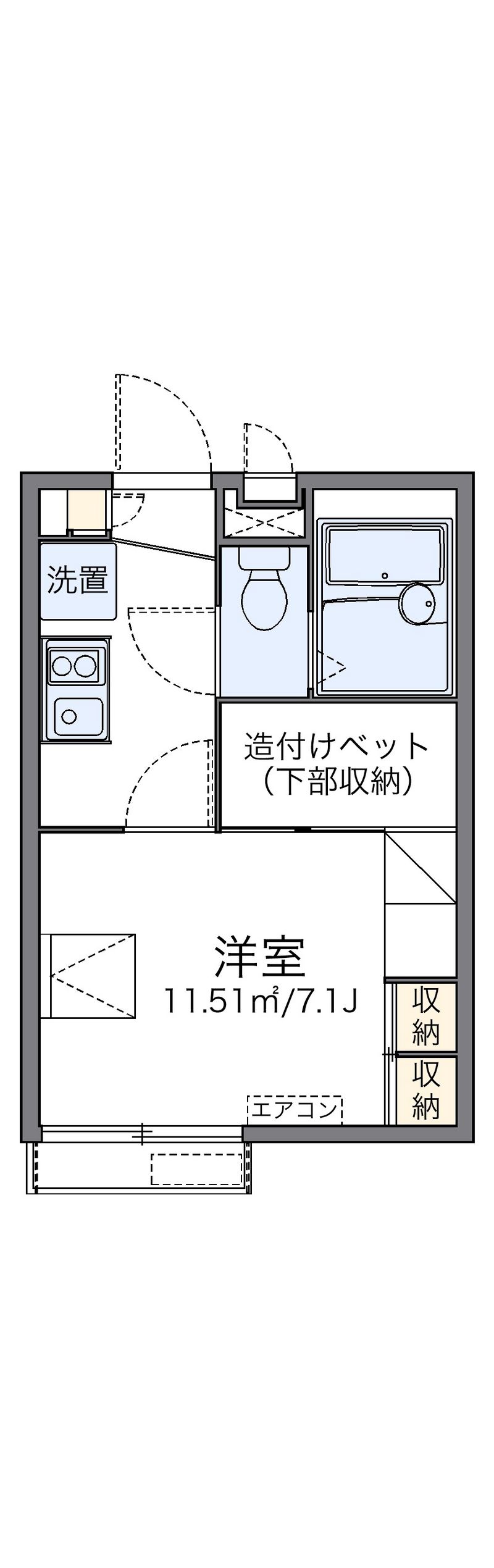 レオパレスＮＡＫＡＯ 間取図