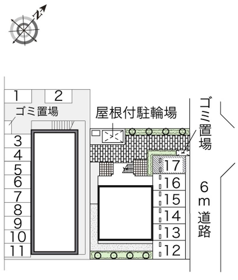 レオパレスピュアグリーンⅢ 配置図