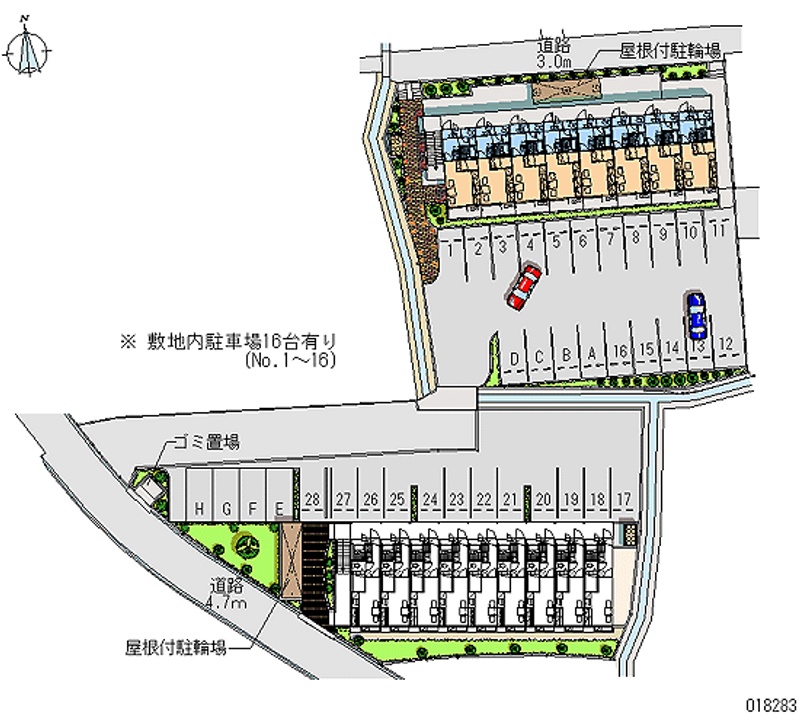 18283 Monthly parking lot