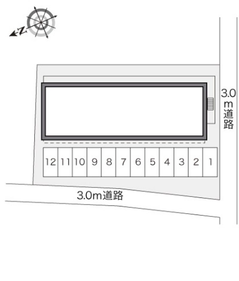 レオパレスグランドゥール北方 駐車場