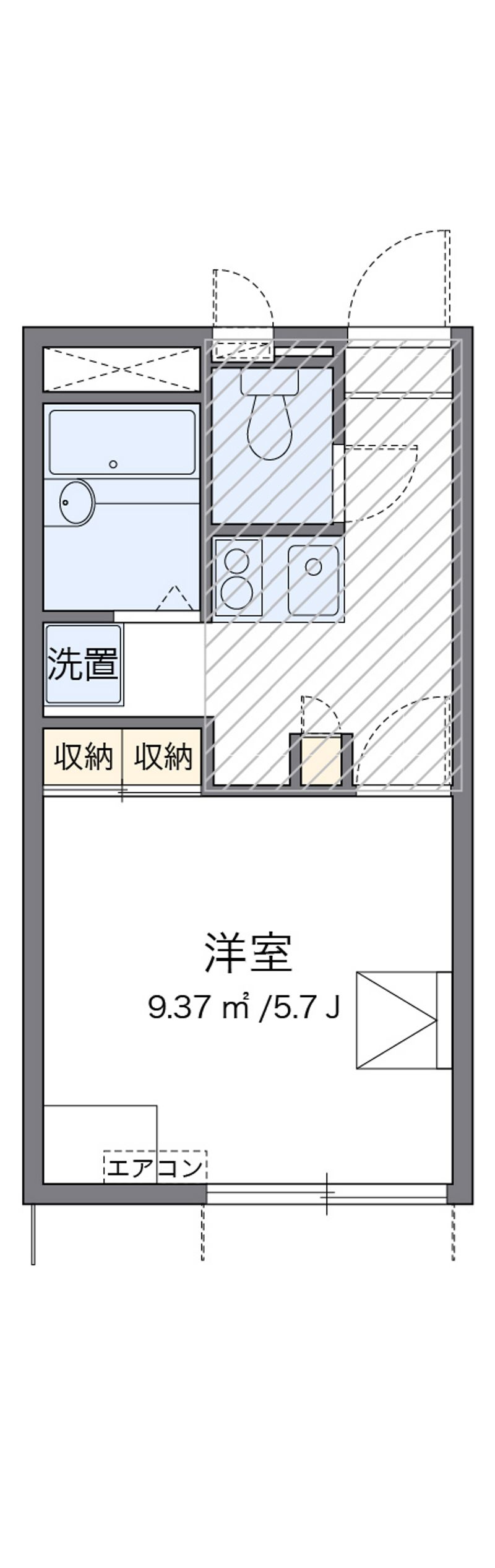 レオパレス足高 間取図