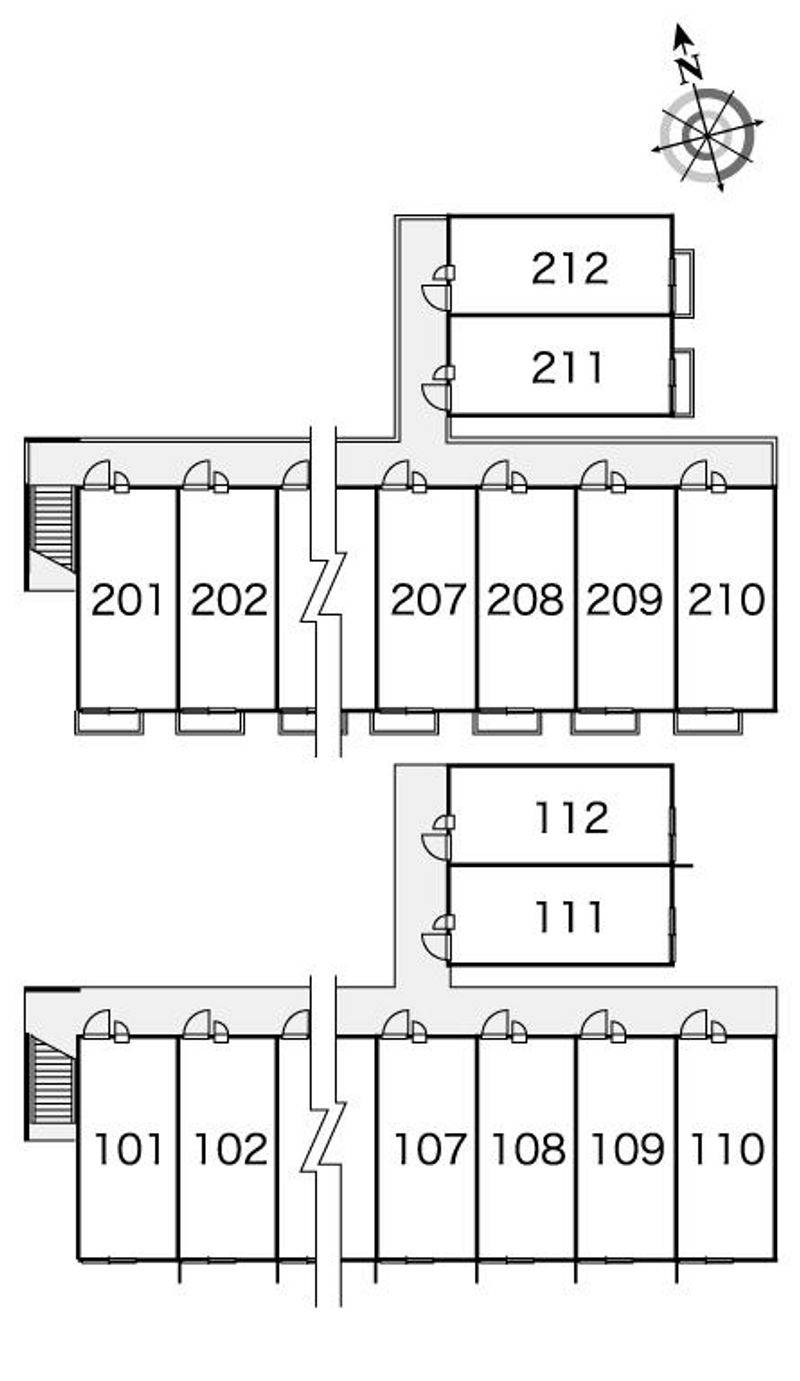レオパレスアプリコット 間取配置図