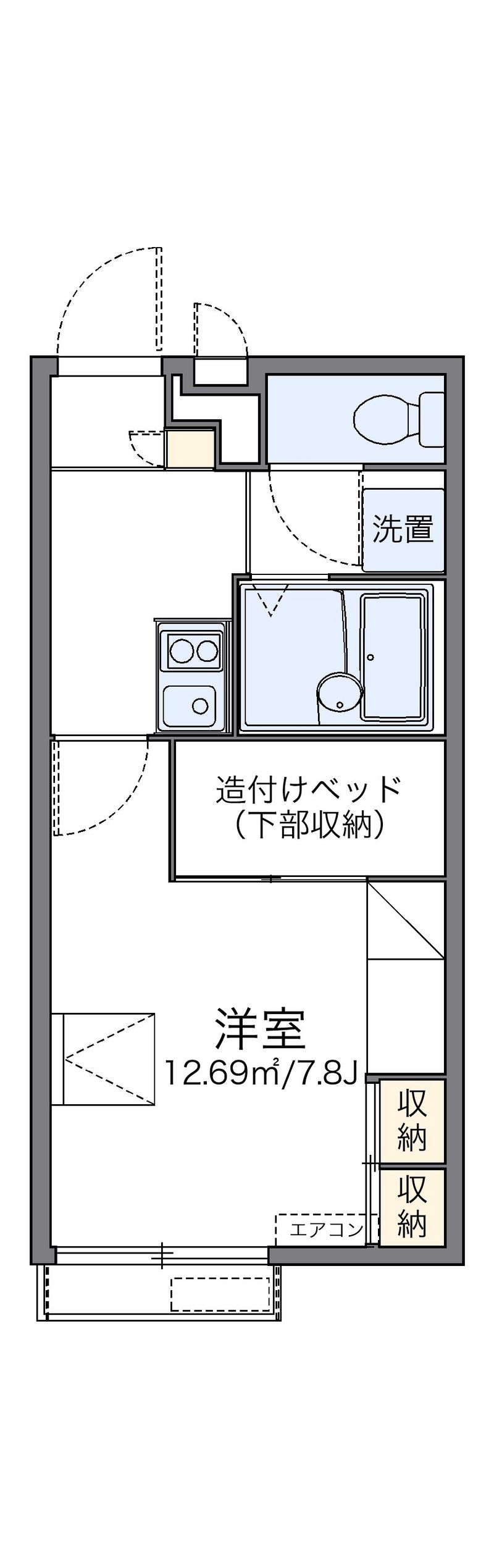 レオパレスパル北方Ⅲ 間取図