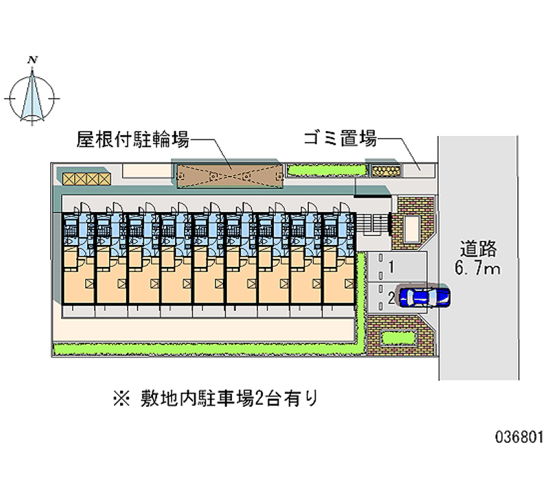 レオパレスプロスパ 区画図