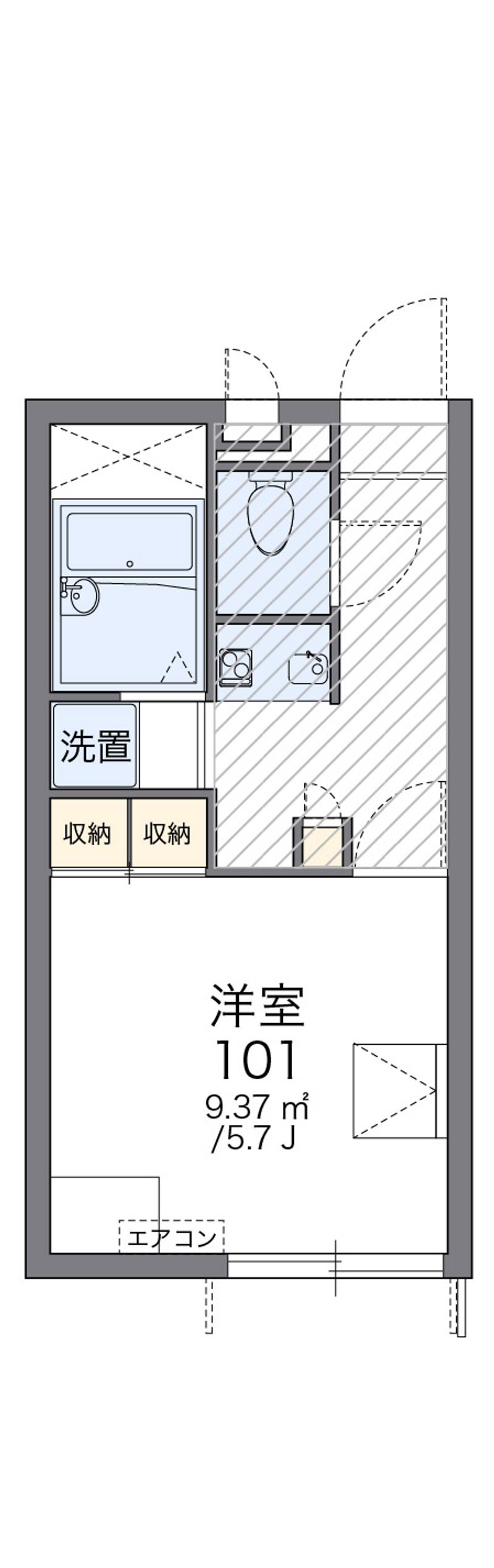 レオパレスフラワーヒルズ 間取図