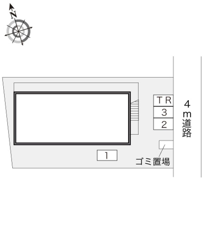 レオパレス横浜東寺尾弐番館 配置図