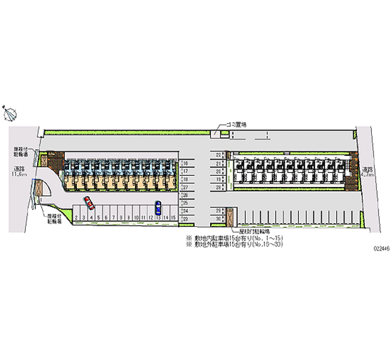 22446 bãi đậu xe hàng tháng