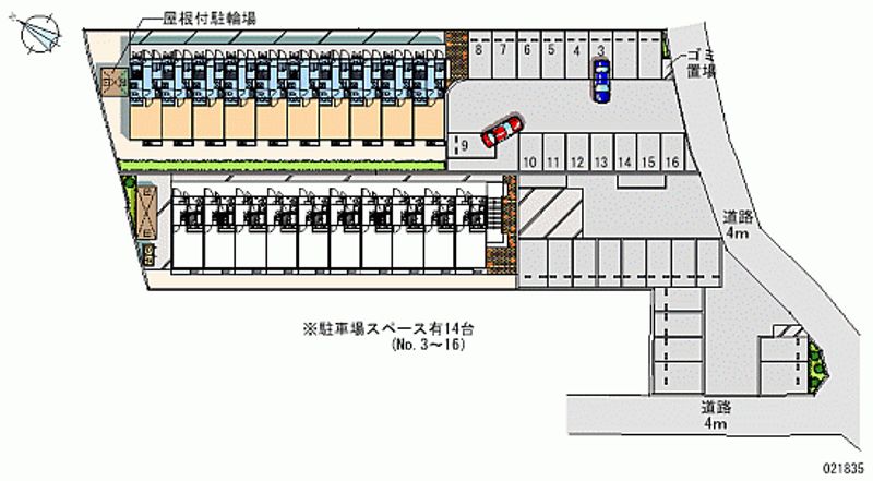 レオパレス平窪Ⅱ 月極駐車場