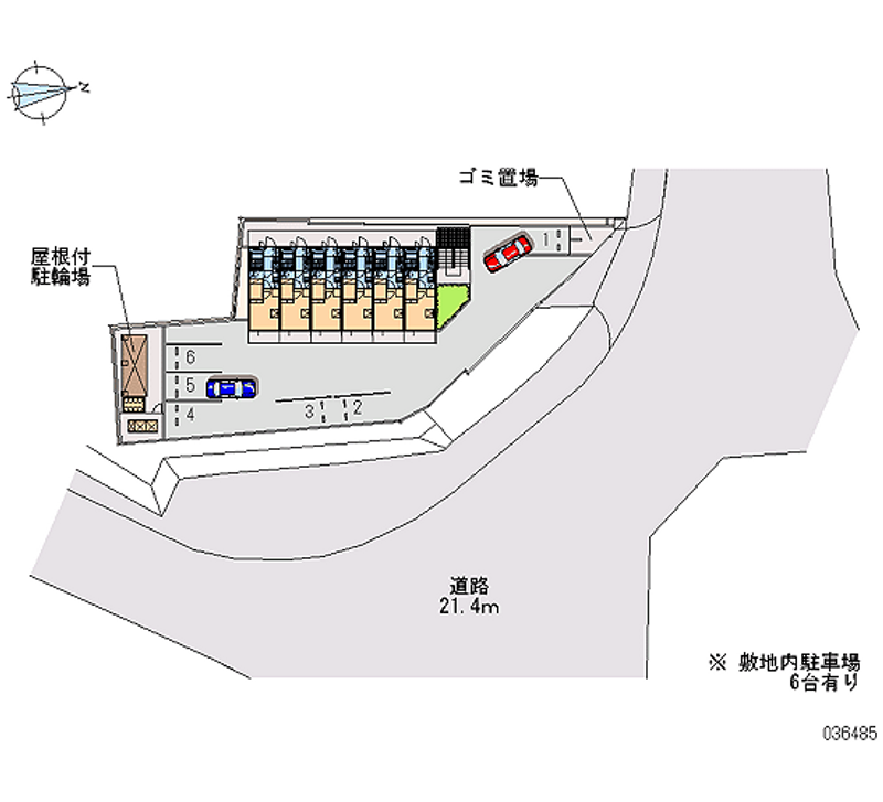 レオパレスヴィルヌーブ大和王寺 月極駐車場