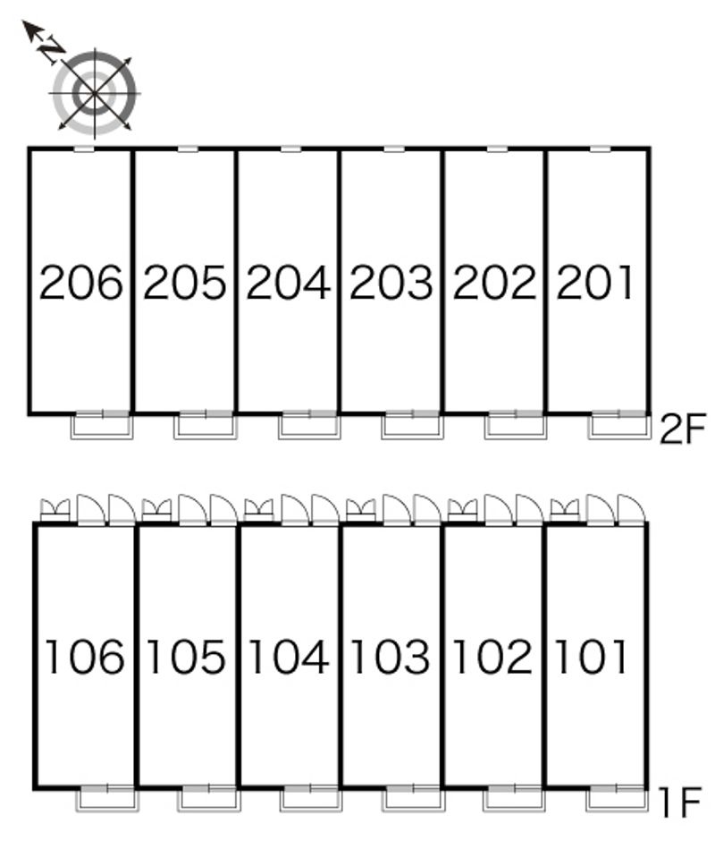 レオパレスシャルマン　浅野Ⅰ 間取り配置図