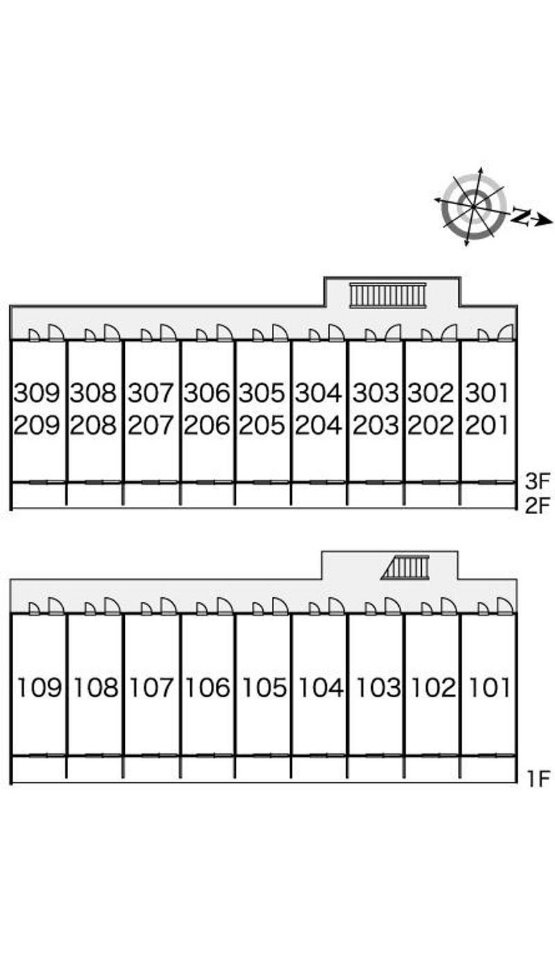 レオパレスひなた 間取配置図