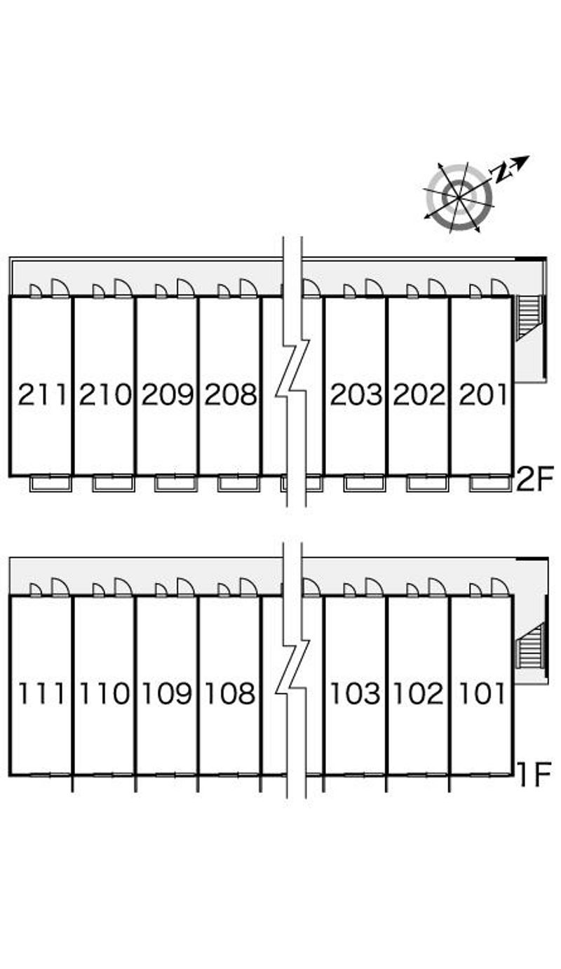 レオパレス漣 間取配置図